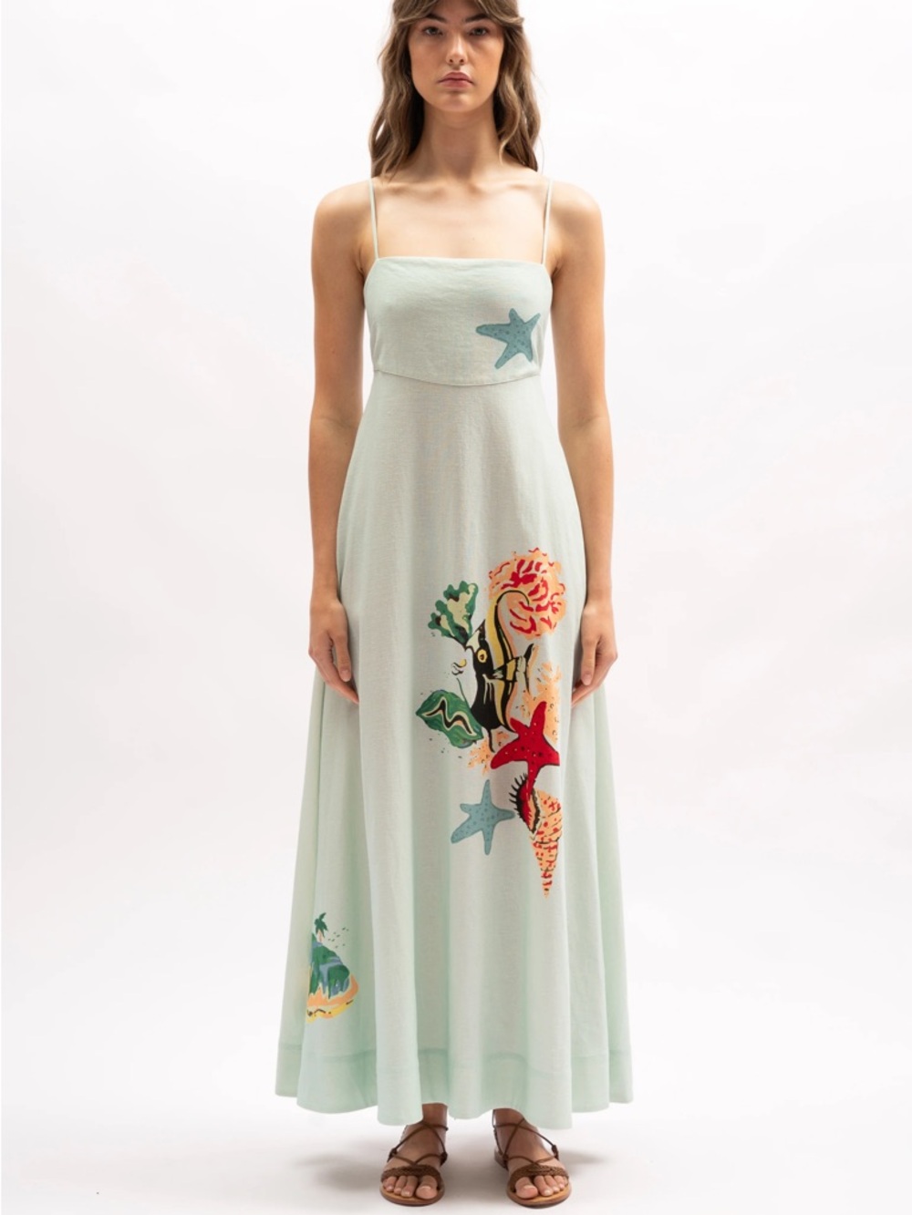 Marie Maxi Dress | Reef Print, NWT, XL